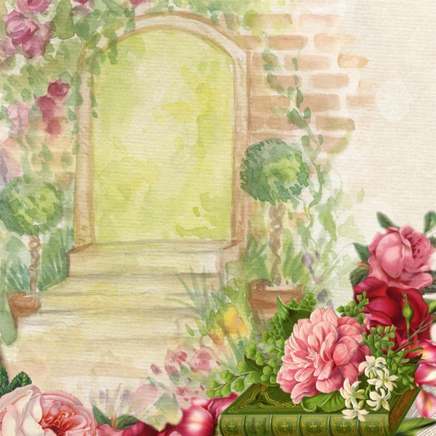 615x615 Background Watercolor Garden Flower Free Stock Photo - Watercolor Garden