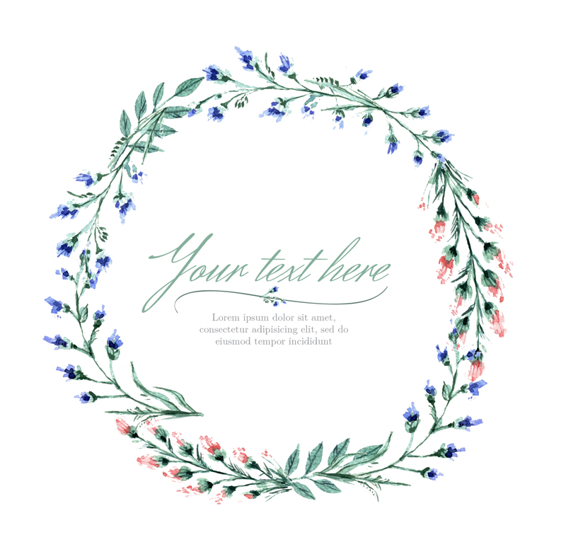 800x756 Purple And Red Elegant Watercolor Garland Vector Free Download - Watercolor Garland