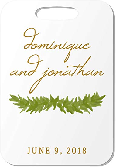 382x550 Personalized Luggage Tag (Watercolor Garland - Watercolor Garland