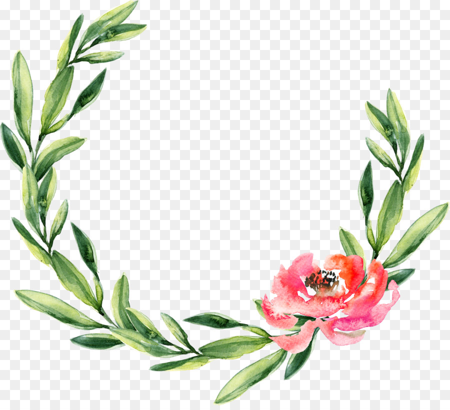 900x820 Wreath Watercolor Painting Wedding Garland Christmas - Watercolor Garland