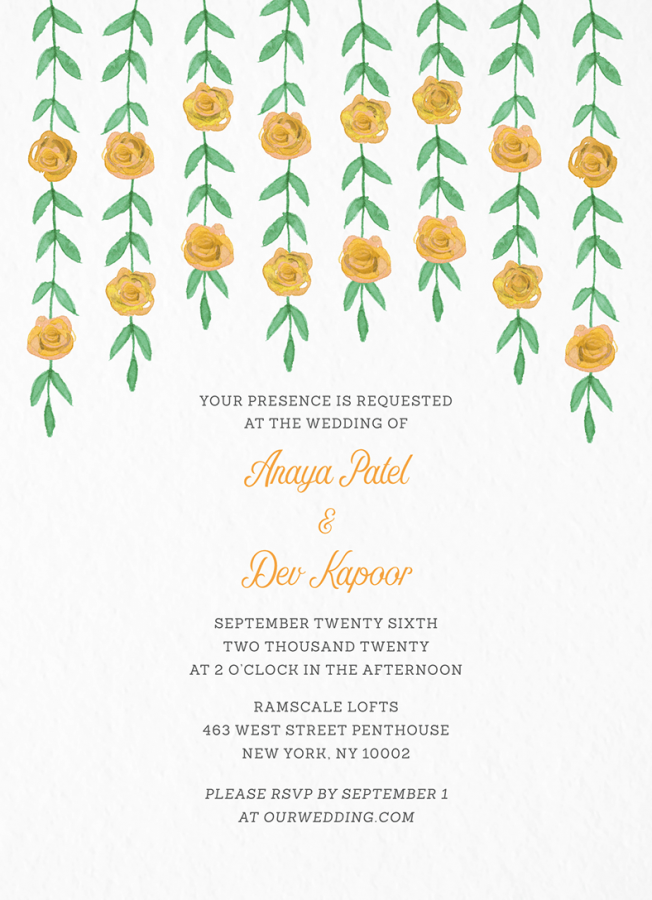 652x900 Yellow Watercolor Garland By Postable Postable - Watercolor Garland