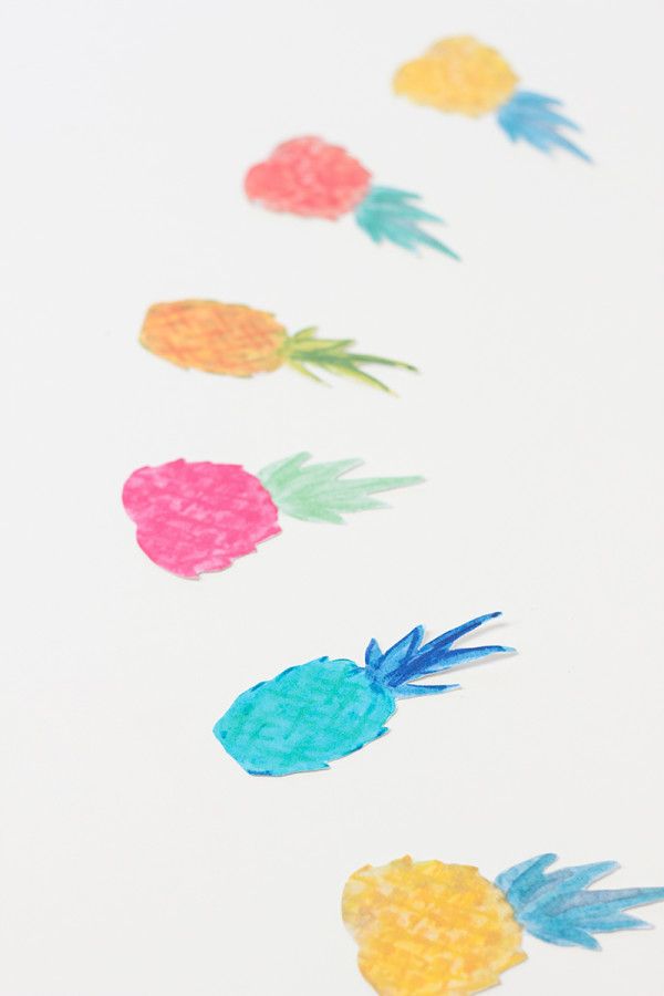 600x900 Diy Pineapple Garland + Free Printable Watercolor - Watercolor Garland