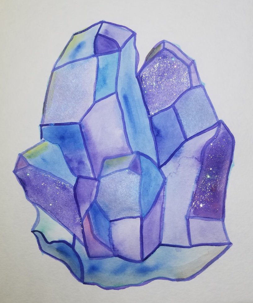 816x980 Watercolor Gems By Spongebobluvr66 - Watercolor Gems