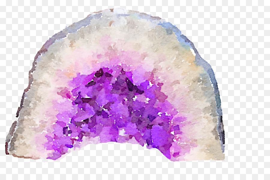 900x600 Mineral Geode Watercolor Painting Crystal Clip Art - Watercolor Geode