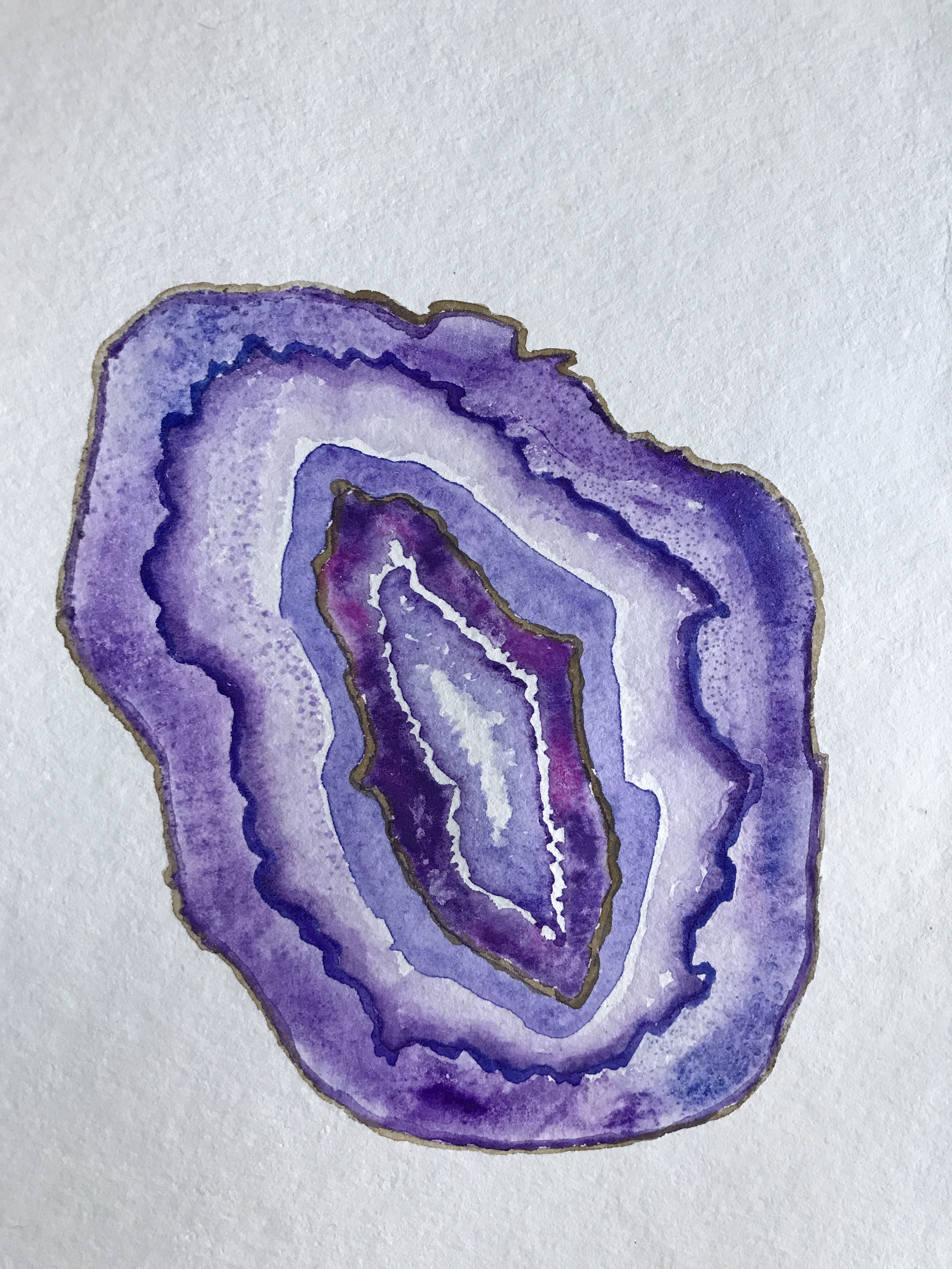 3024x4032 Purple Agate Geode Watercolor - Watercolor Geode