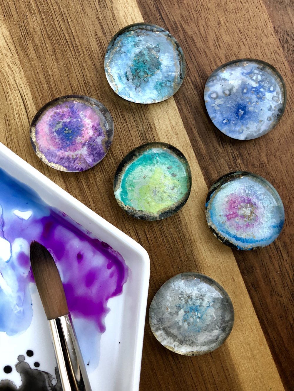 1000x1333 Watercolor Geode Magnet Diy Crafty Lumberjacks - Watercolor Geode