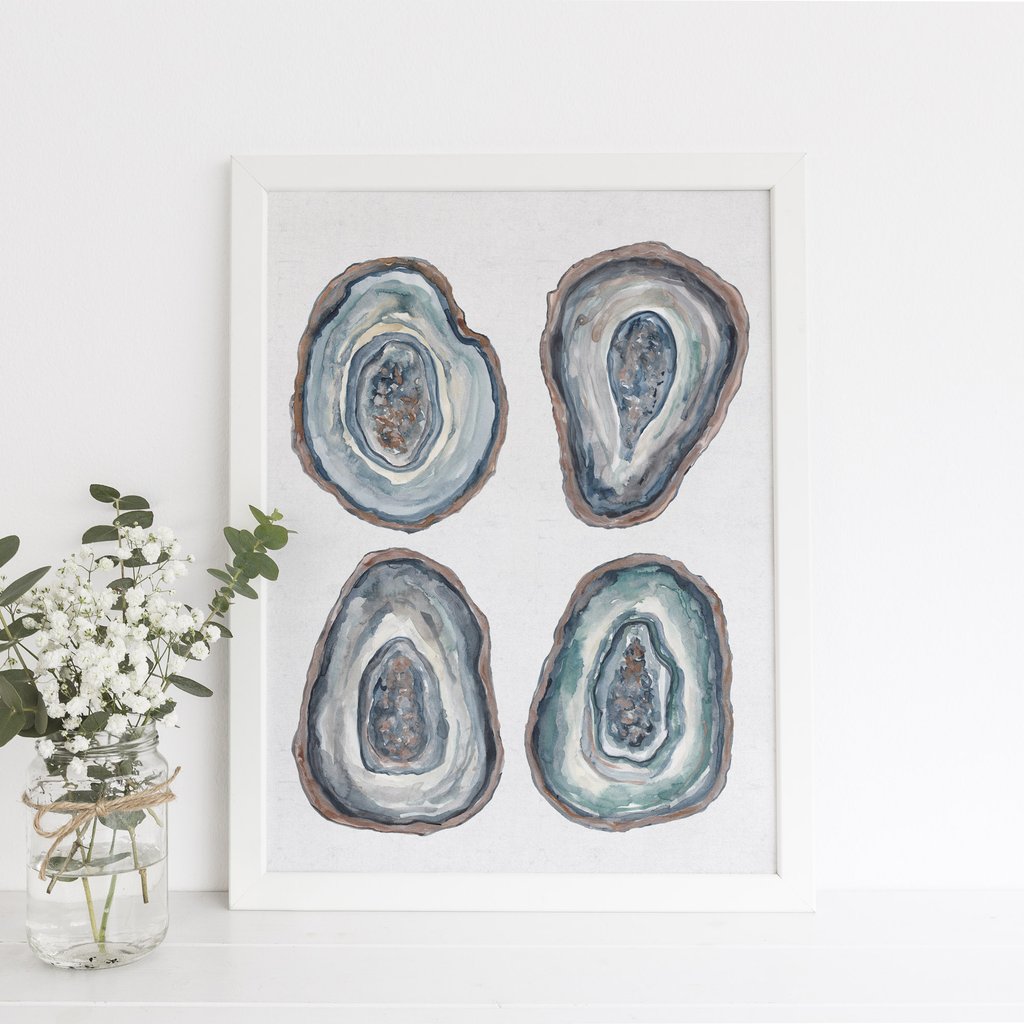 1024x1024 Watercolor Geode Quad Art Print Jetty Home - Watercolor Geode