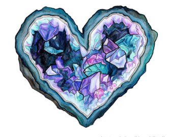 340x270 Watercolor Geode Art Etsy - Watercolor Geode