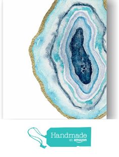 236x310 Geode Agate Slice Watercolor Faux Gold And Purple Unframed Art - Watercolor Geode