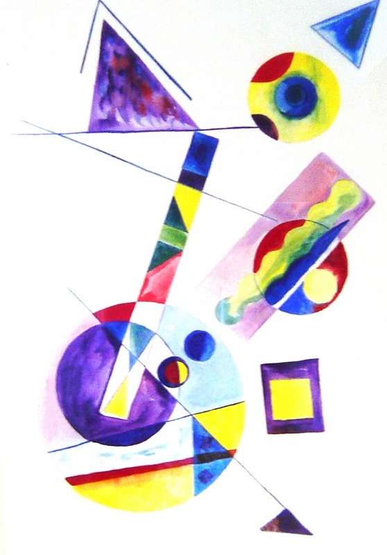 558x800 Geometric Abstract Watercolor Painting With Deborah Lurie - Watercolor Geometric