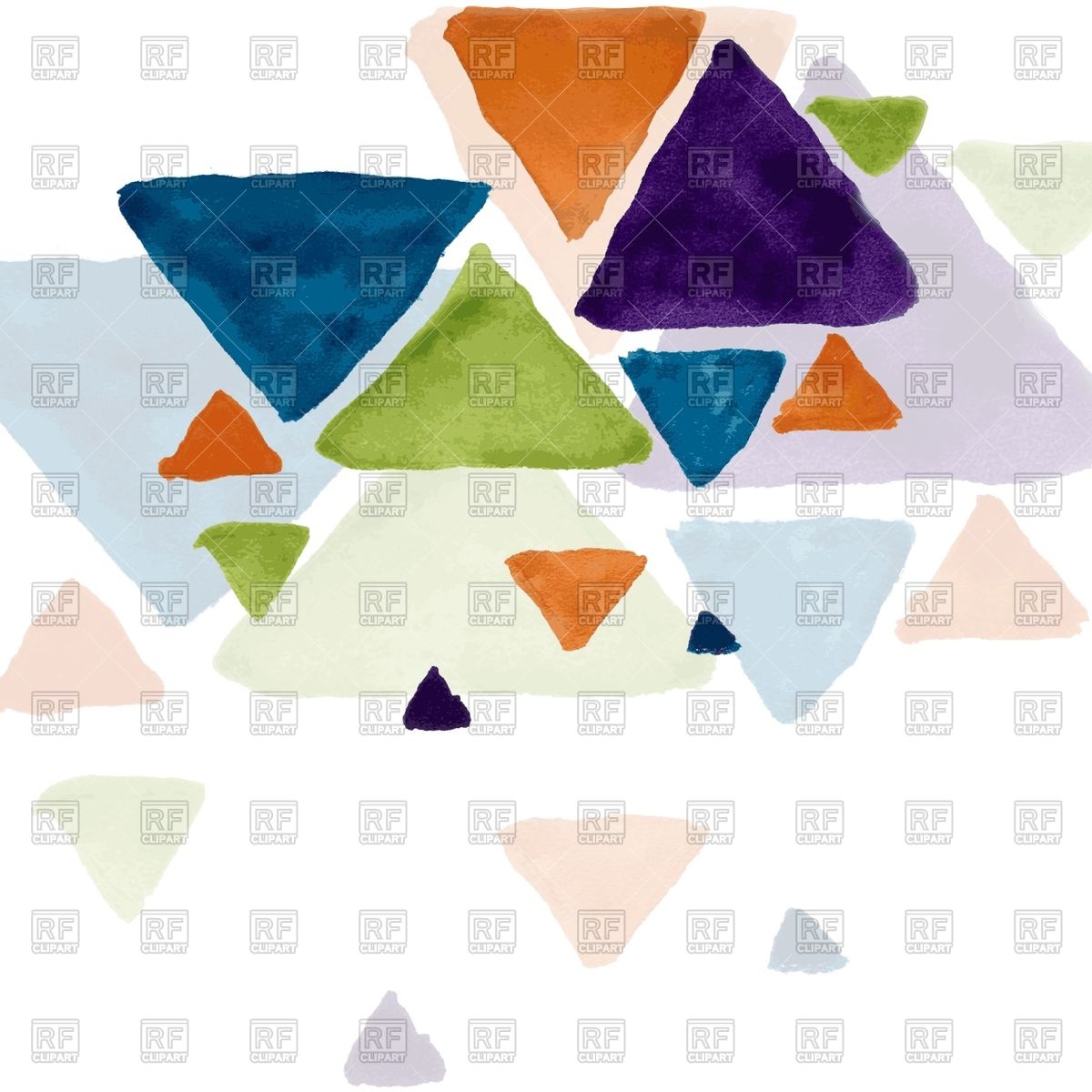 1200x1200 Geometric Watercolor Background With Triangles Vector Image - Watercolor Geometric