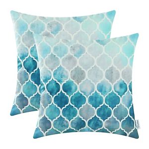 300x300 Pack Of 2 Pillows Cases Cushions Covers Watercolor Geometric 45x45 - Watercolor Geometric
