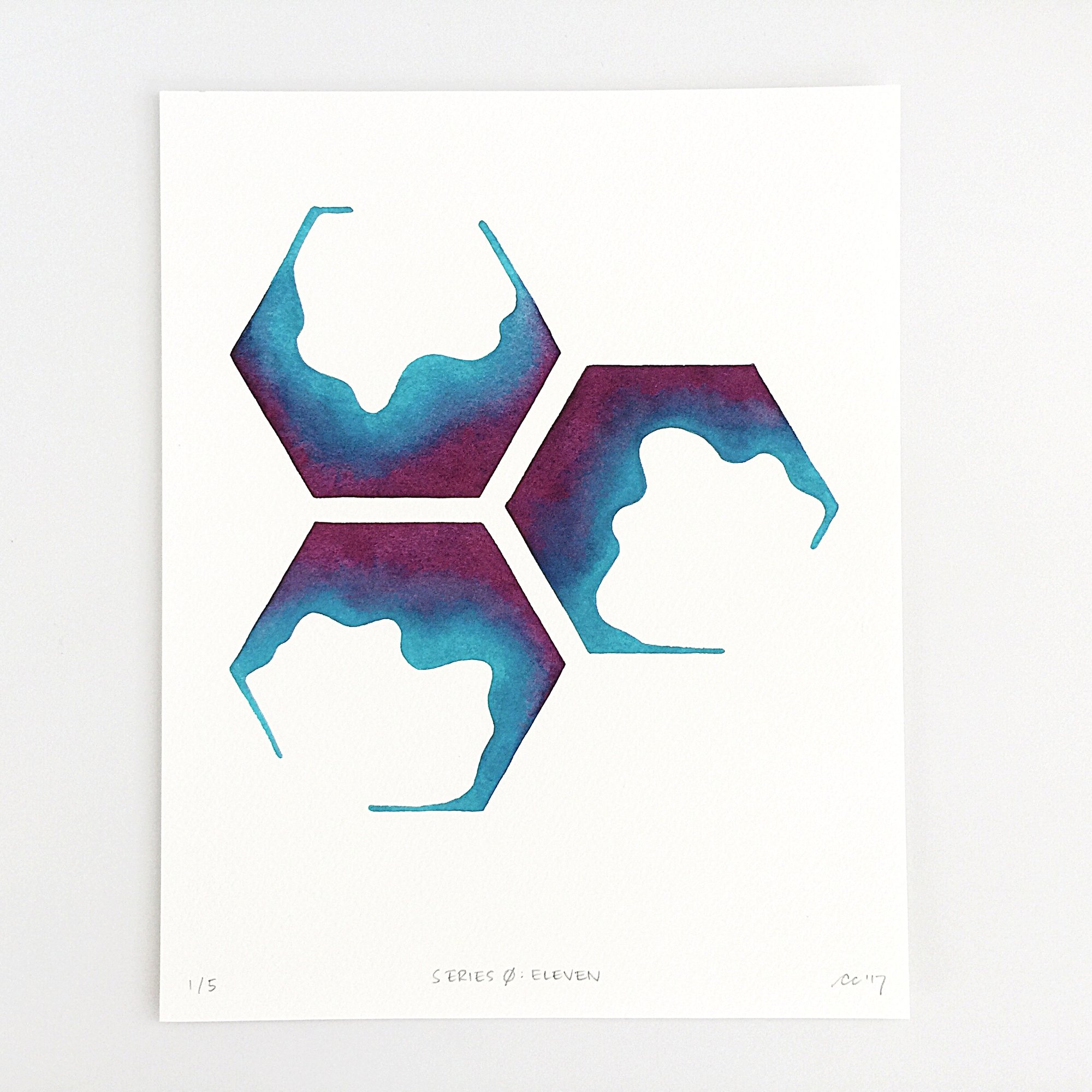 2000x2000 Series 0 Eleven Limited Edition Print Geometric Watercolor - Watercolor Geometric