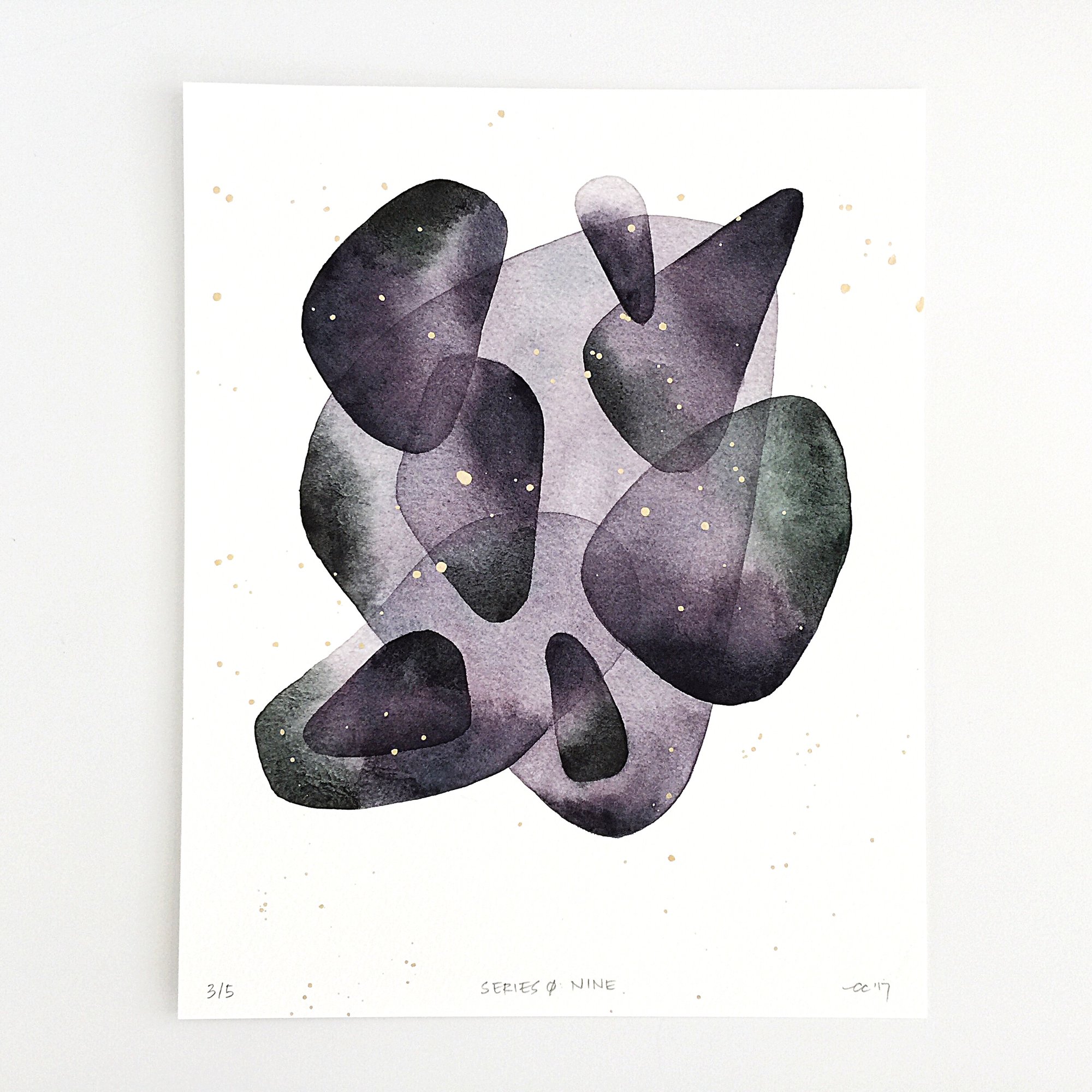 2000x2000 Series 0 Nine Limited Edition Print Abstract Watercolor Art - Watercolor Geometric