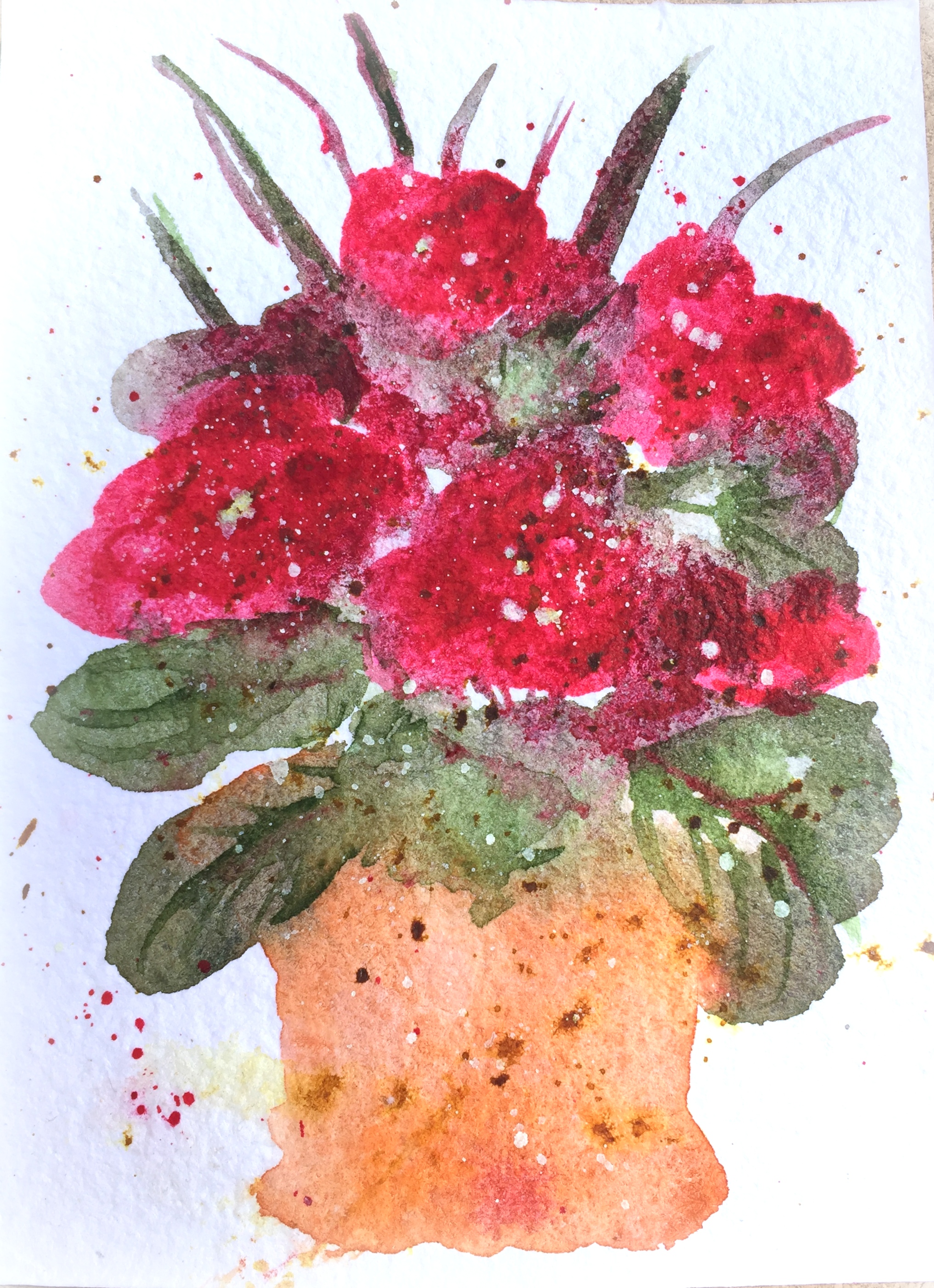 2033x2805 July 2016 The Creative Life In Between - Watercolor Geraniums