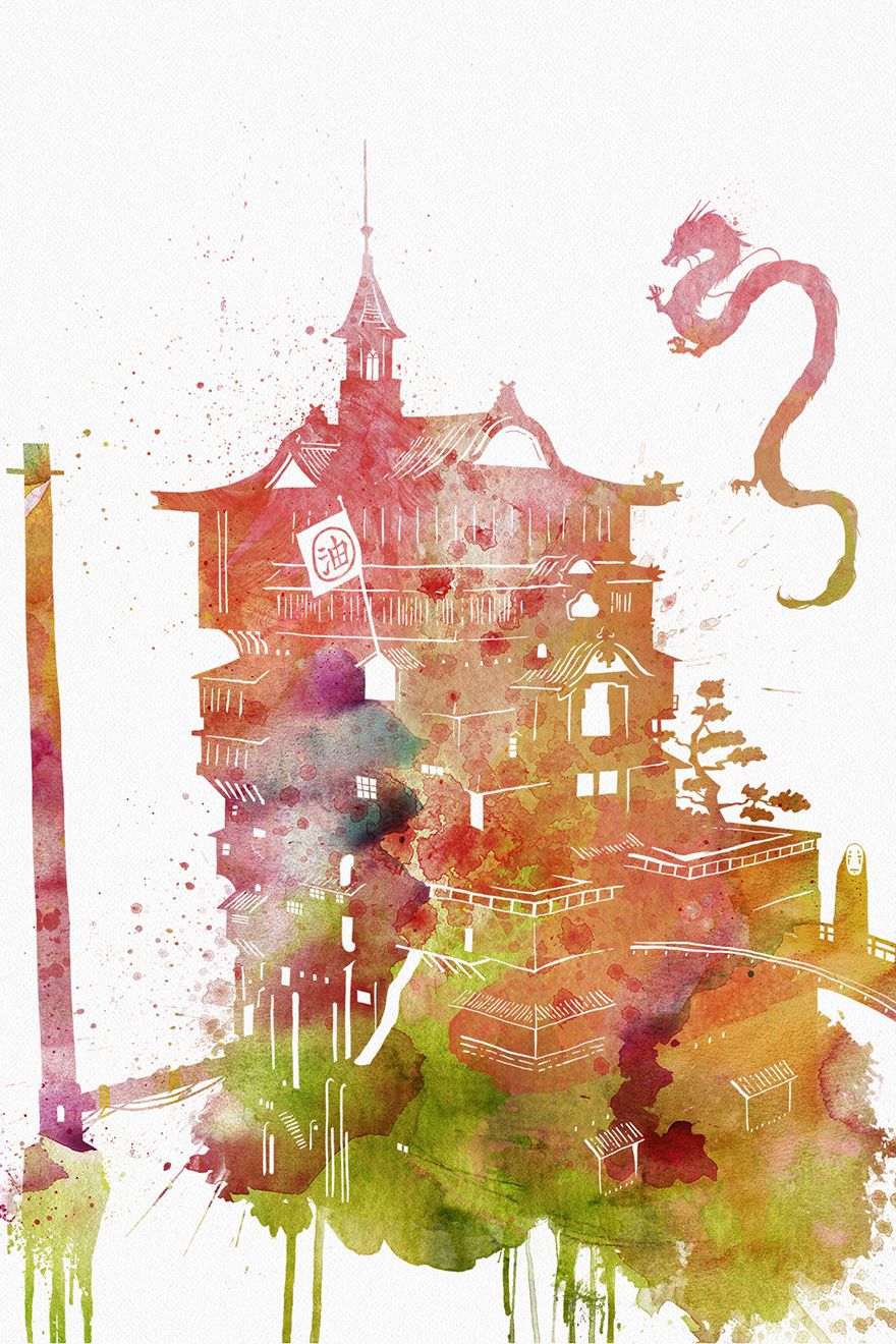 880x1320 My Watercolor Cartoon Fan Art Studio Ghibli - Watercolor Ghibli