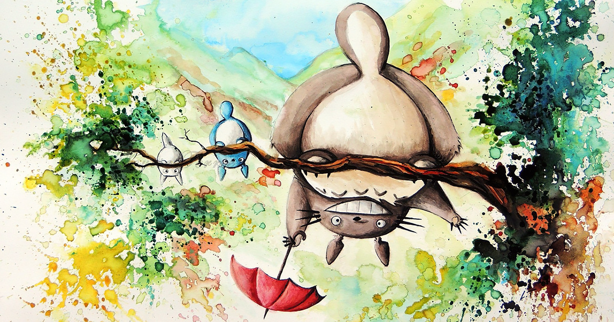 1200x630 Studio Ghibli Inspired Watercolor Paintings By Louise Terrier (14 - Watercolor Ghibli