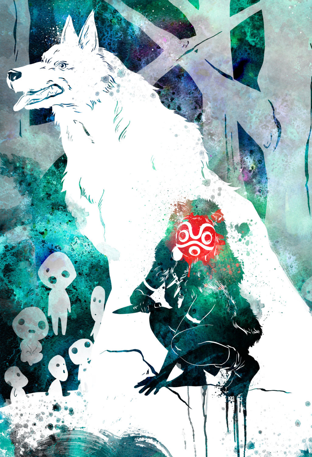 1026x1500 Studio Ghibli Watercolor Posters - Watercolor Ghibli