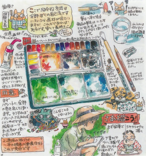 500x536 Gurney Journey Watercolor Tips From Hayao Miyazaki - Watercolor Ghibli