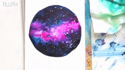 400x225 Tiny Nebula] Watercolor Painting On Make A Gif - Watercolor Gif