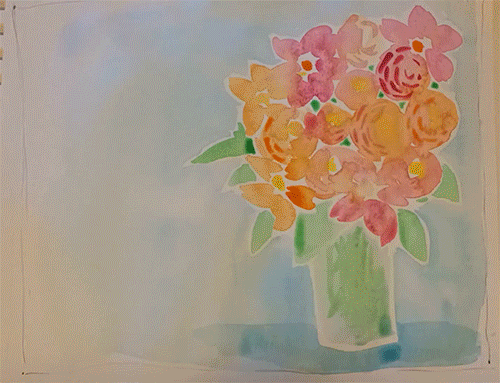 500x383 The Spinsterhood Diaries Friday Fun Watercolor Gif - Watercolor Gif