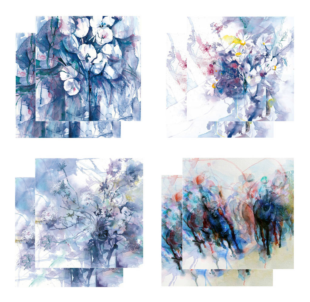 1024x999 Eight Fine Art Watercolour Gift Cards Pack B By Susan Miller Fine - Watercolor Gift Cards