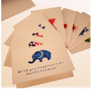 302x291 Watercolor Cute Mini Greeting Cards For Kids Party Invitation - Watercolor Gift Cards