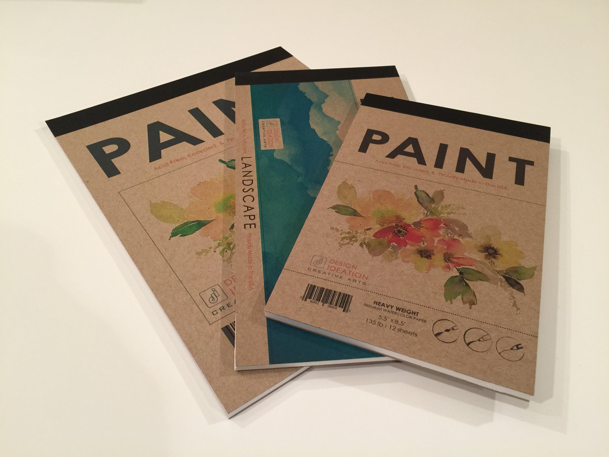 2048x1536 Gift Set Heavyweight Watercolor Pads For Pencil, Ink, Marker - Watercolor Gift Set