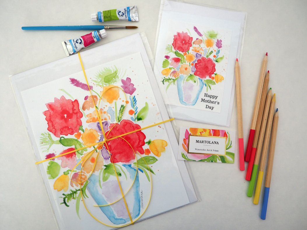 1053x788 Mothers Day Gift Set - Watercolor Gift Set