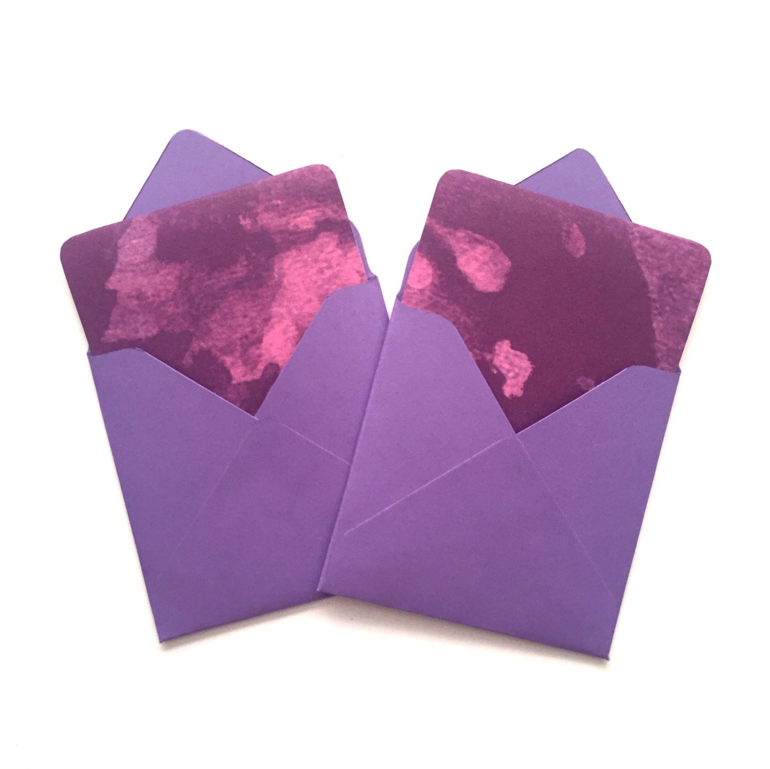 1500x1499 Watercolor Stationery Cards, Mini Watercolor Cards, Purple - Watercolor Gift Set