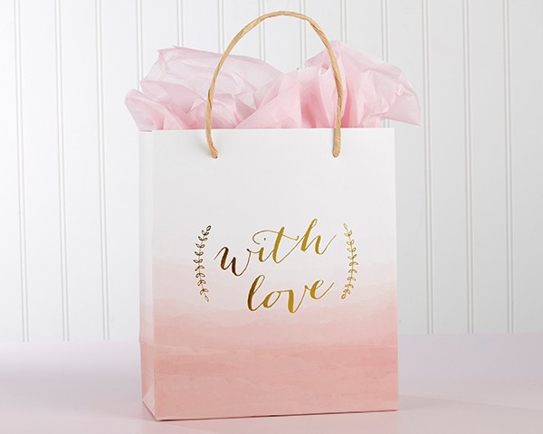 600x480 With Love Pink Watercolor Gift Bag (Set Of 12) Bachelorette - Watercolor Gift Set