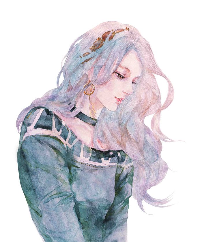 700x840 Quan Softly Hey Anime - Watercolor Girl