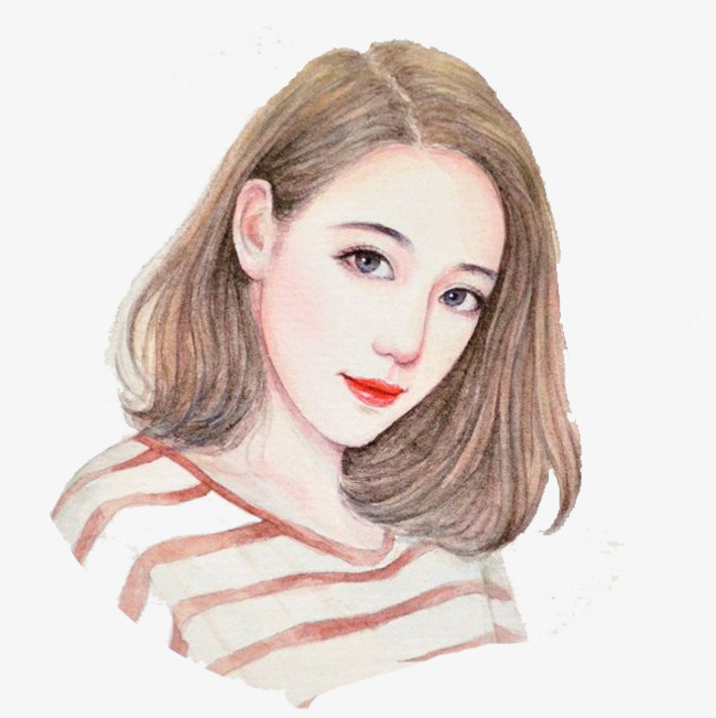 650x651 Watercolor Girl, Watercolor Clipart, Girl, Short Hair Png Image - Watercolor Girl