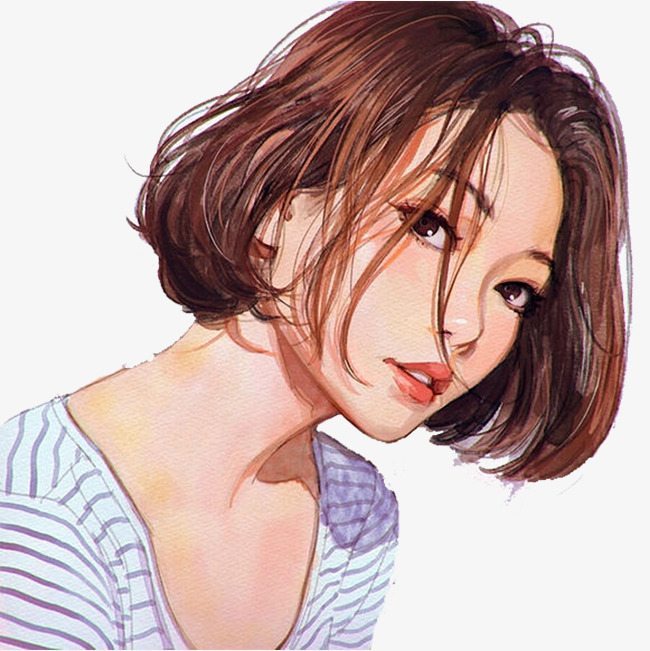 650x651 Realistic Watercolor, Hand Painted, Girl, Smiling Face Png Image - Watercolor Girl Face