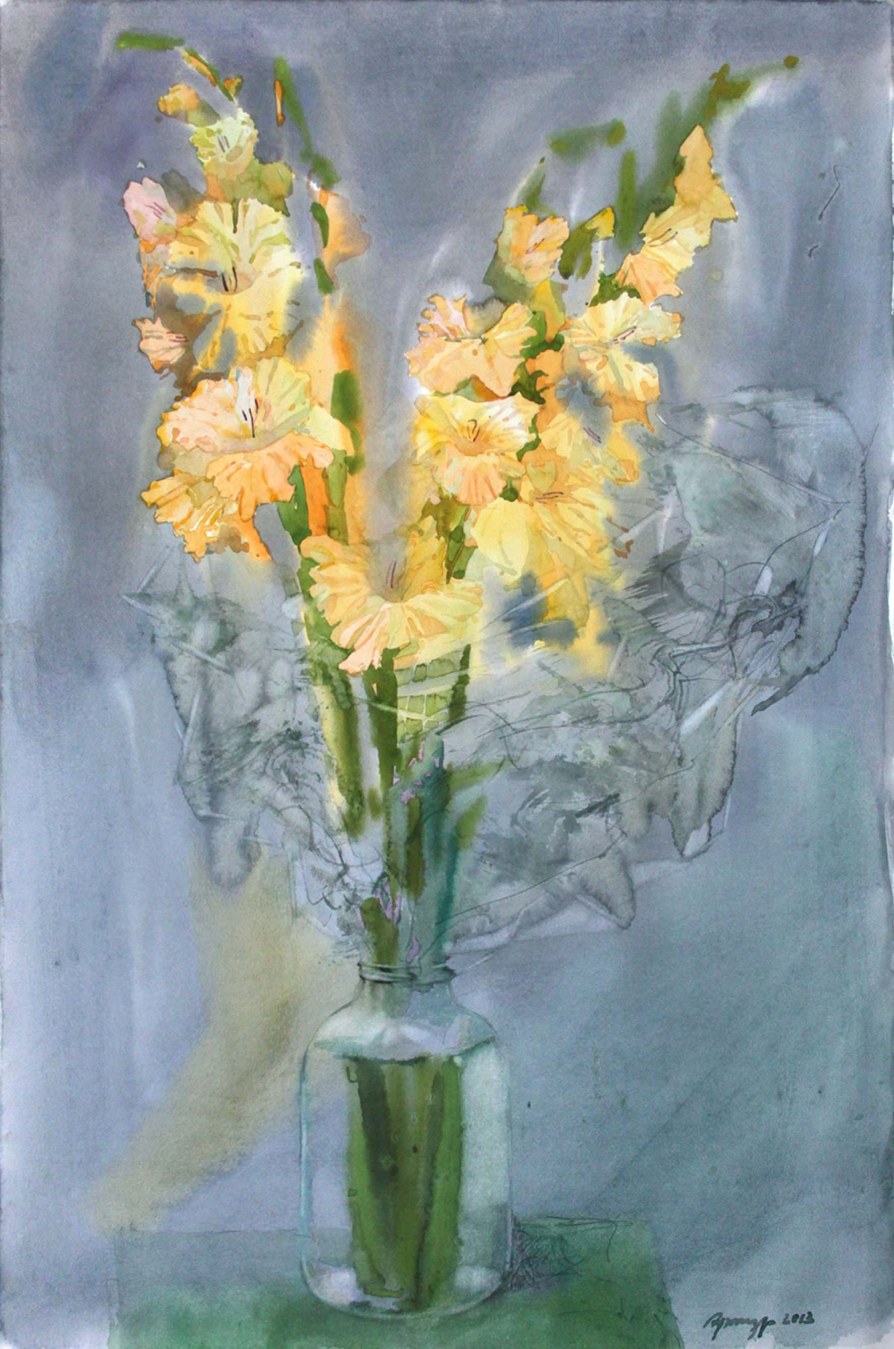 1772x2673 Gladiolus Van De Goudenberg Gallery - Watercolor Gladiolus