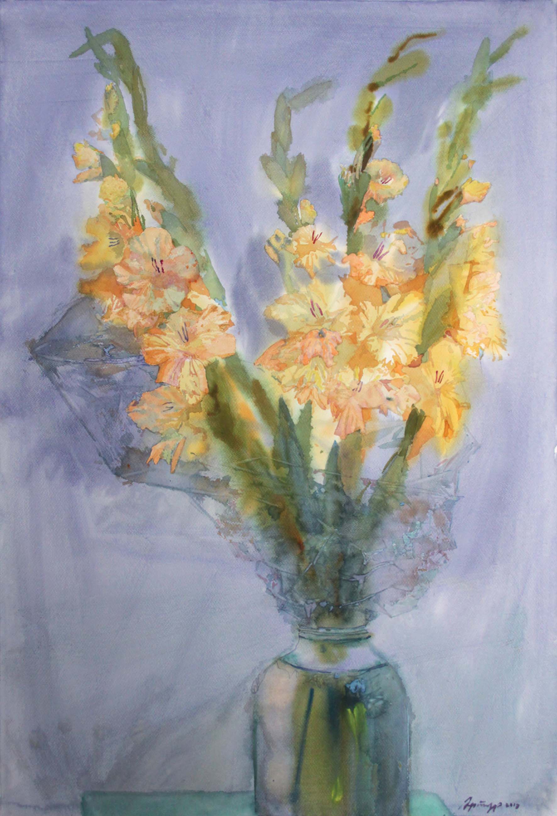 1772x2595 Gladiolus Van De Goudenberg Gallery - Watercolor Gladiolus