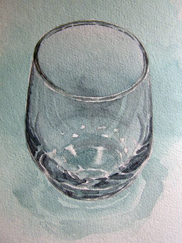 600x800 Glass In Watercolour By Glass Paintings Watercolor - Watercolor Glass
