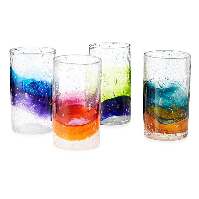 640x640 Watercolor Tumblers Drinking Glasses, Glassware Set, Tumbler - Watercolor Glass