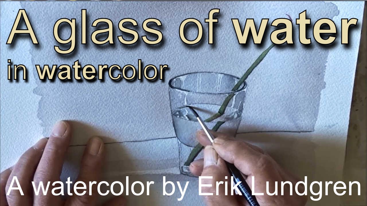 1280x720 A Glass Of Water In Watercolor - Watercolor Glass