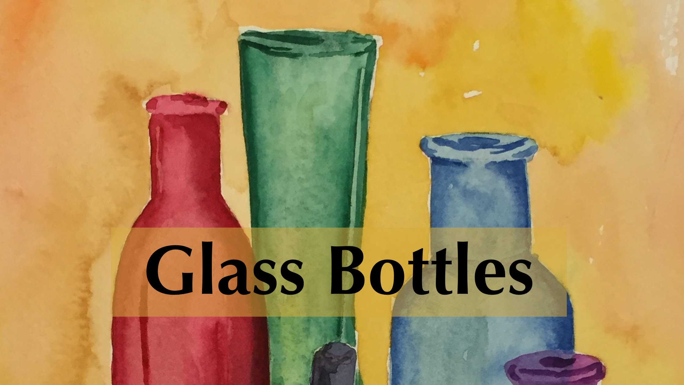2241x1262 How To Paint Bottles In Watercolor Tutorial Clear Watercolour - Watercolor Glass Bottles