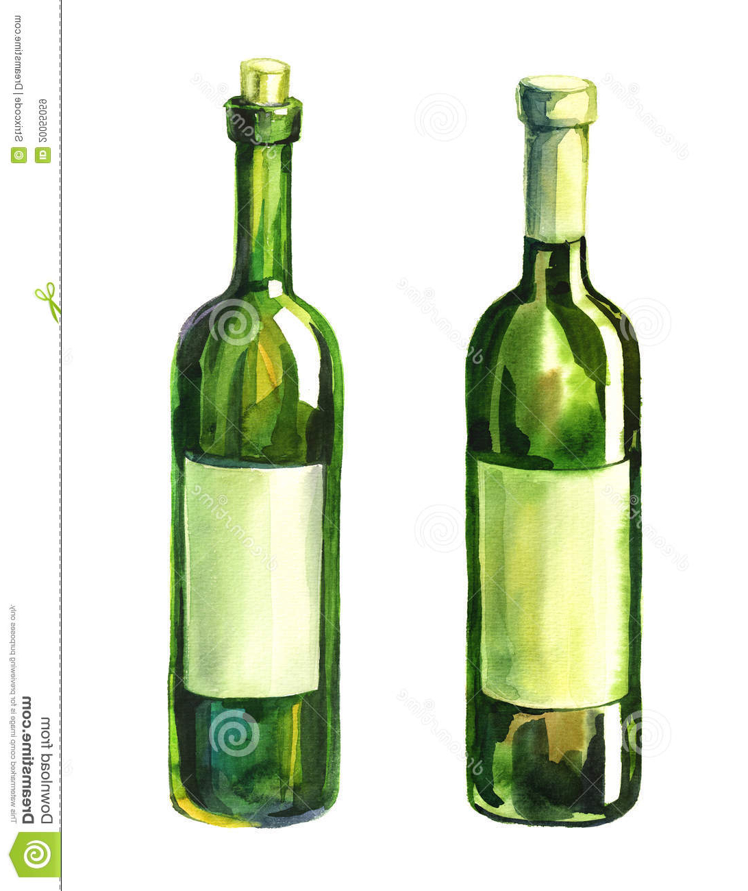 1092x1300 Watercolor Paintings Of Wine Bottles Watercolor Painting Glass - Watercolor Glass Bottles
