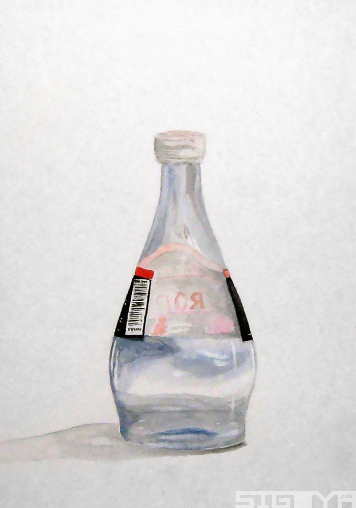 700x1000 Watercolor Study Glass Bottle Sigoya - Watercolor Glass Bottles