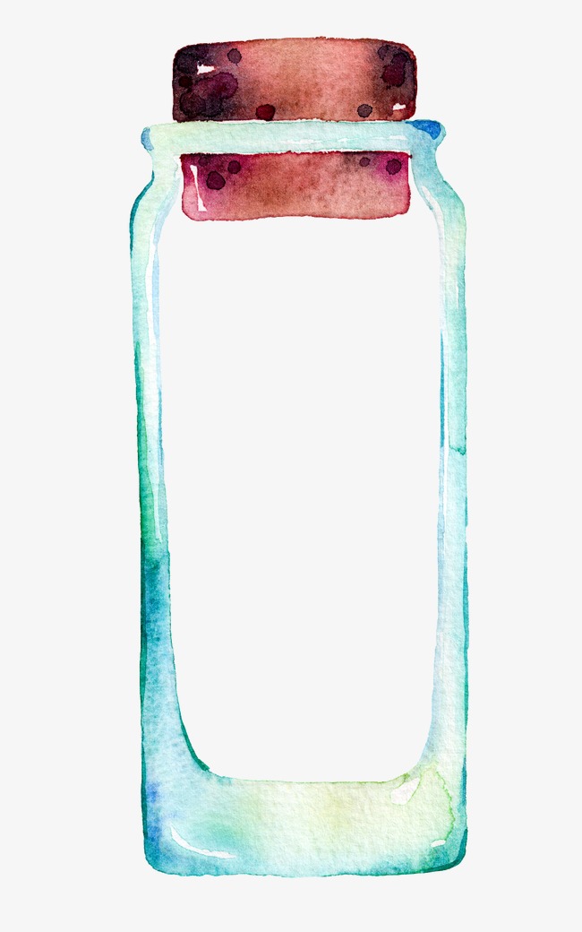 650x1040 Glass Bottles, Watercolor Bottles, Hand Painted Glass, Transparent - Watercolor Glass Bottles
