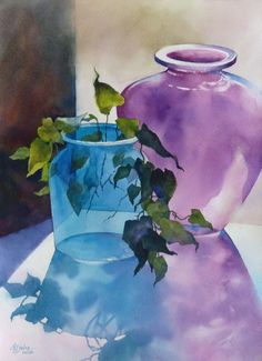 Watercolor Glass Painting