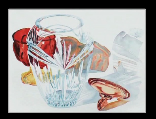 550x418 How To Paint Glass With Easy Watercolor Techniques - Watercolor Glass Painting