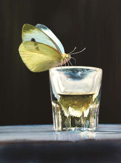 410x550 50 Realistic Watercolor Paintings - Watercolor Glass Painting