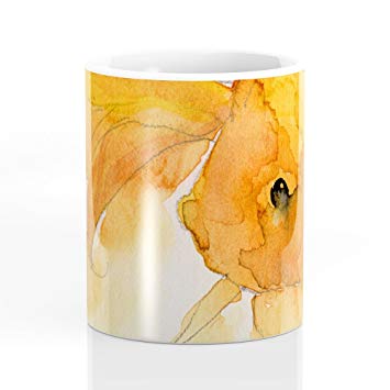 355x355 Society6 Watercolor Goldfish 1 Mug 11 Oz Allen Harris - Watercolor Goldfish