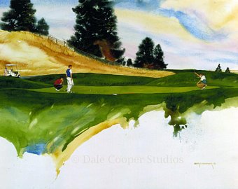 340x270 Golf Watercolor Etsy - Watercolor Golf