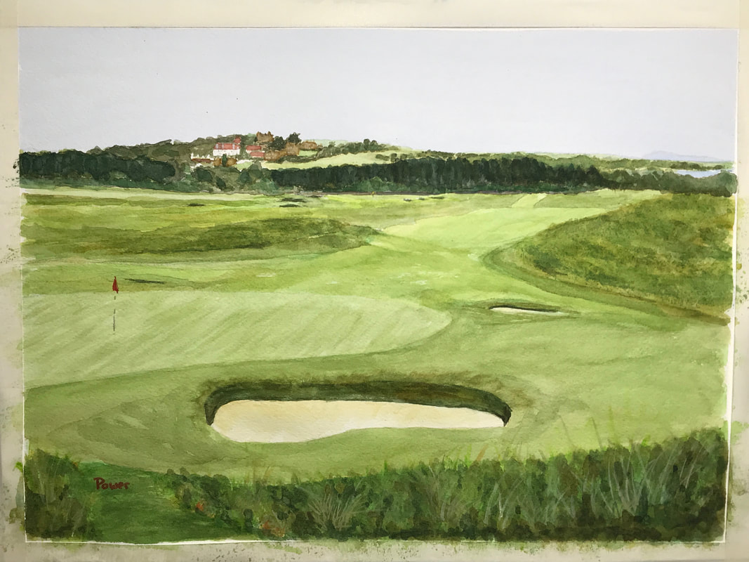 1067x800 Golf In Watercolor - Watercolor Golf