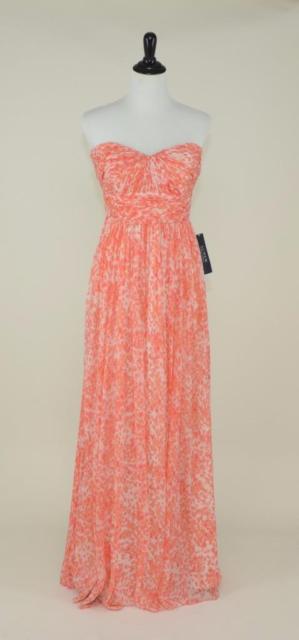 299x640 J.crew Silk Chiffon Marbella Watercolor Gown 2 Sweet Guava Dress - Watercolor Gown